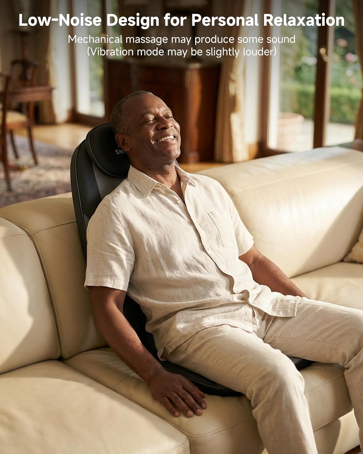 2026 Upgraded Shiatsu Roller Back Massager with Heat Massage Chair Pad Kneading Back Massager for Pain Relief Deep
