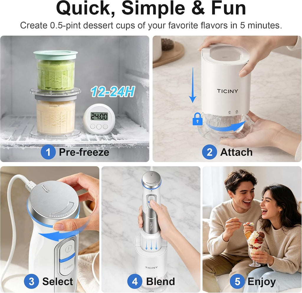 Ice Cream Maker with 17-Speed & Turbo Boost