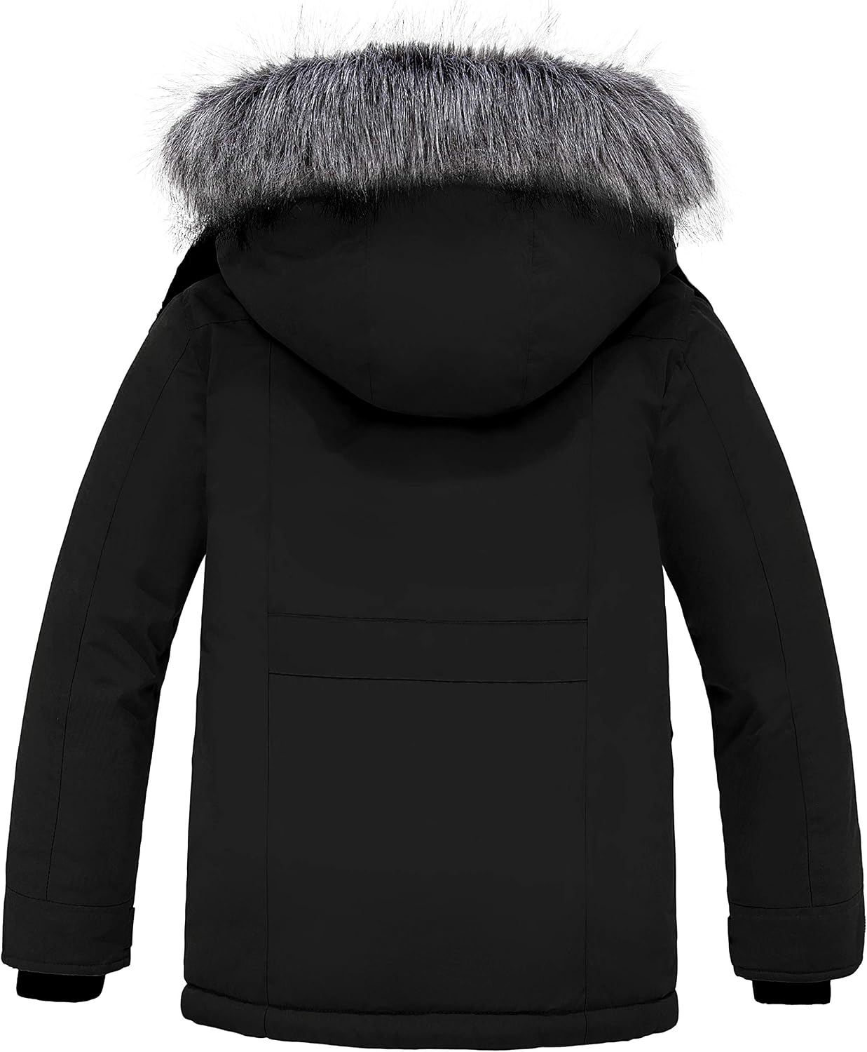 Boys' Hooded Winter Coat Warm Waterproof Puffer Jacket Thick Parka | Removable Faux Fur Hood, Fleece Lined, 5000mm