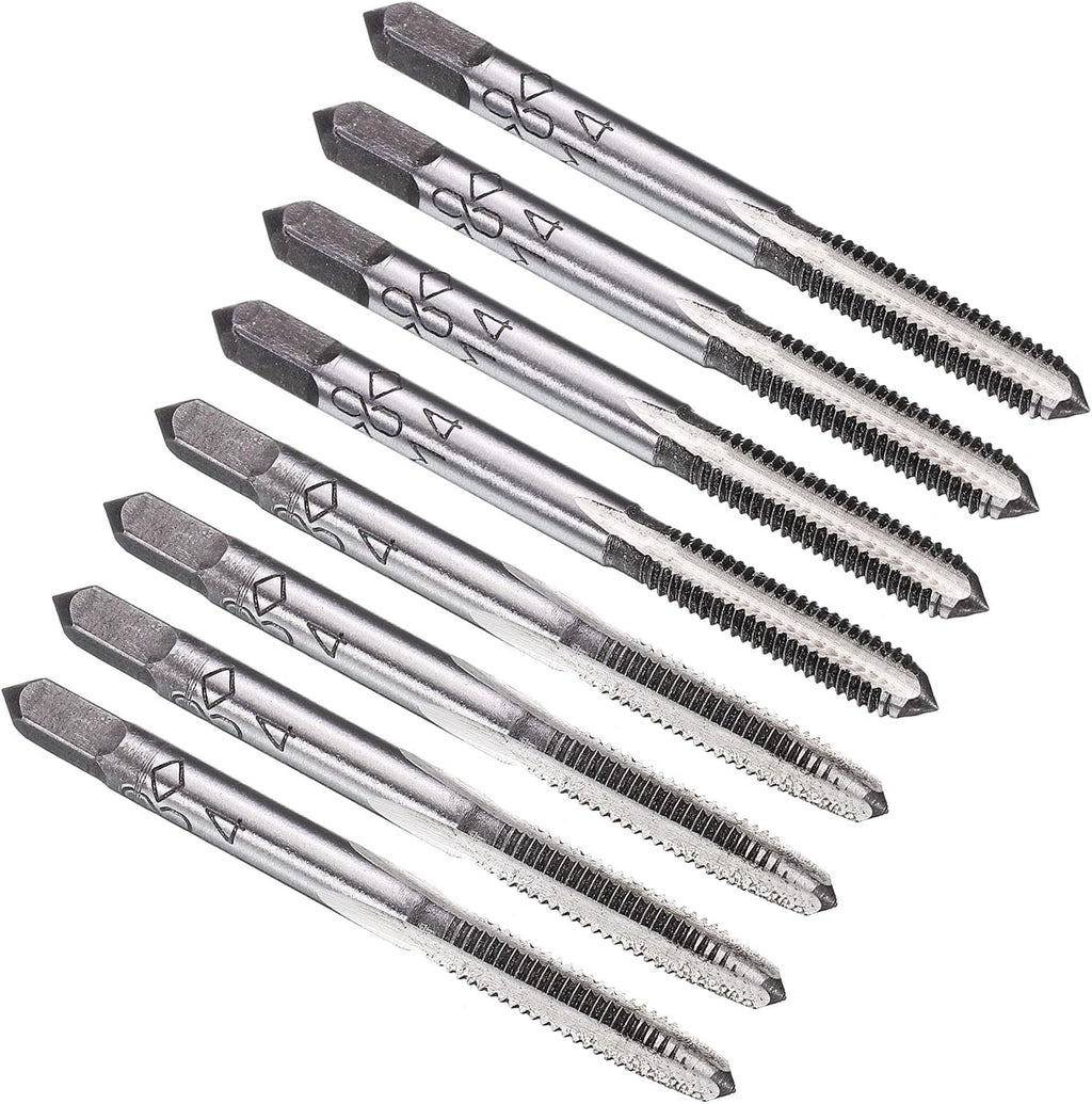 uxcell 4 Set Metric Hand Taps, M4 x 0.7 H2 Thread Taper + Bottom Tap, 9CrSi Alloy Tool Steel Screw Threading Milling Tapping Tool Kit