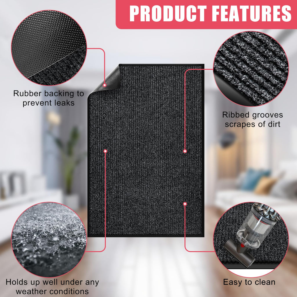 Front Door Mat, 4'x8' Indoor Outdoor Entrance Mat