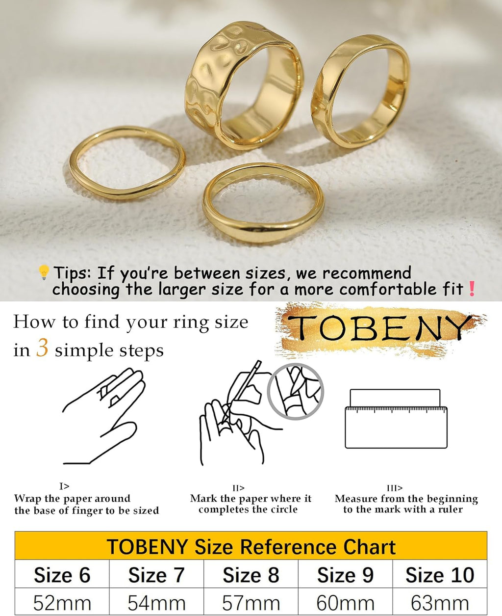Stackable Gold Rings for Women Non Tarnish 14K Gold Plated Chunky Stacking Thumb Ring Set Trendy Dainty Statement