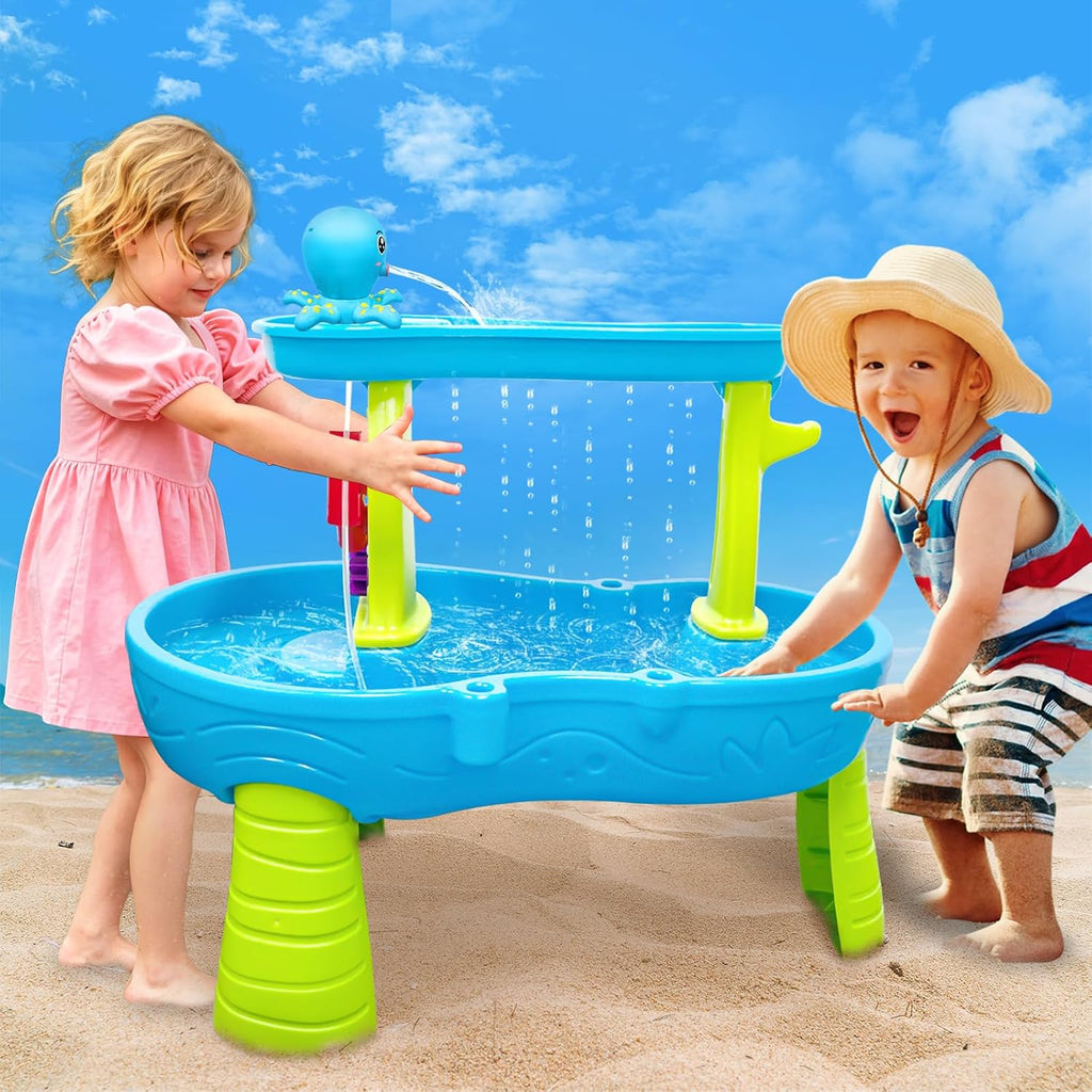 Water Table Pump, Octopus Battery Powered Water Pump for Water Table 3 Hours Non-Stop Fun Summer Outdoor Water Toys