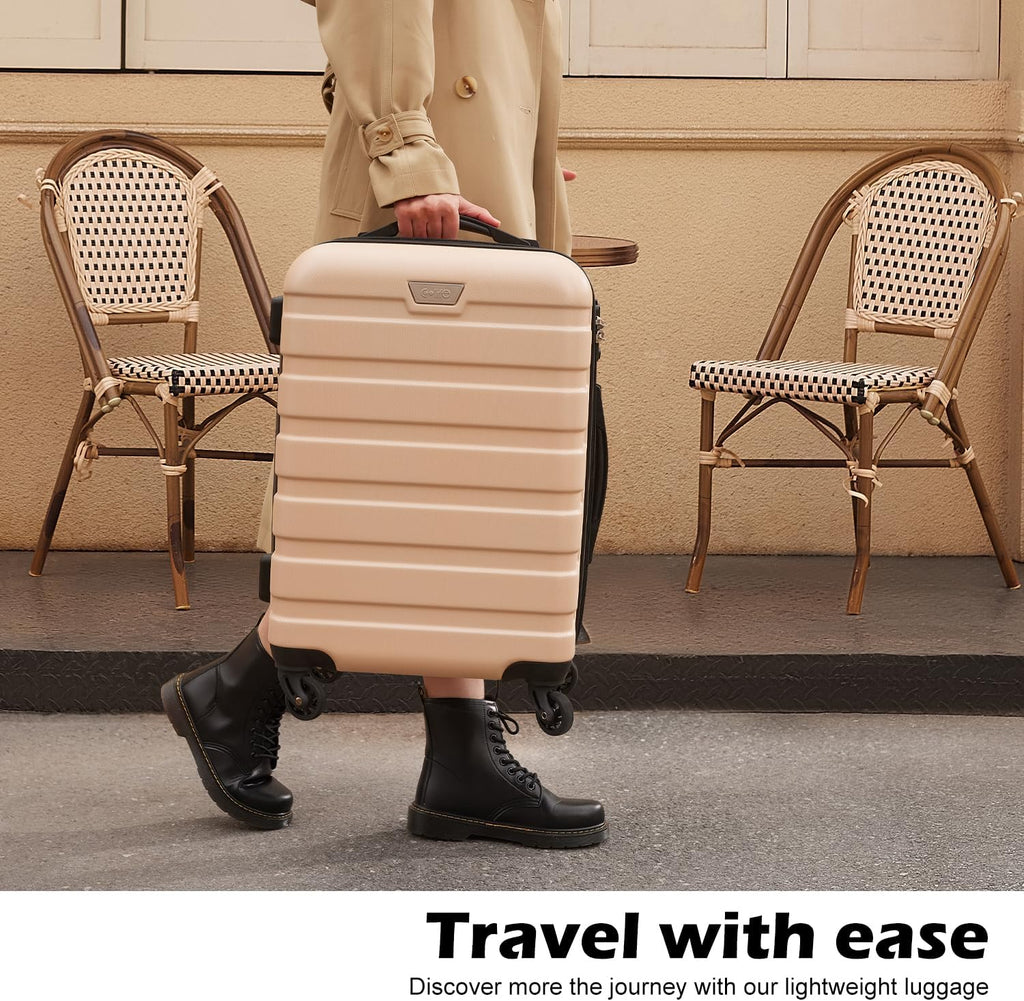 3-Piece Lightweight Hardside Spinner Luggage Set with TSA Lock