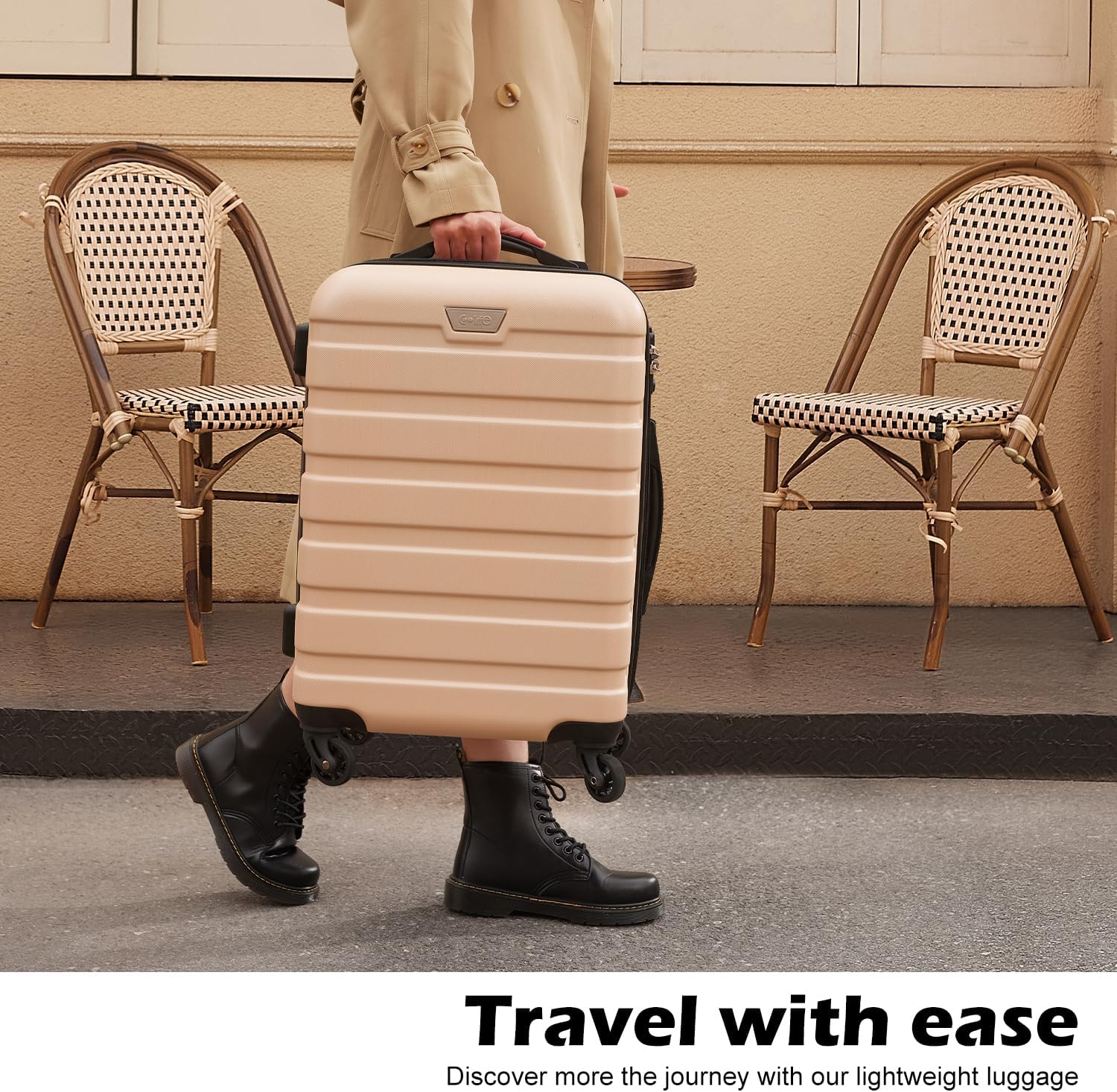 3-Piece Lightweight Hardside Spinner Luggage Set with TSA Lock