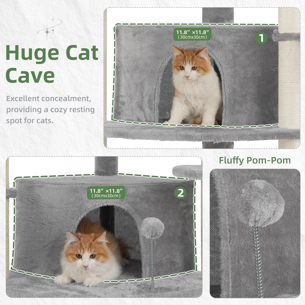 Corner Cat Tree, All Sisal Multi-Cat Scratching Posts GCT035W