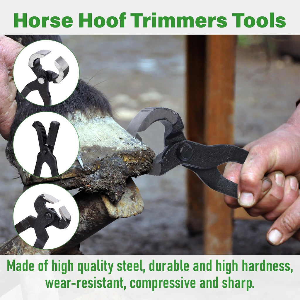 8PCS Farrier Tools Kit Horse Hoof Trimmers Set