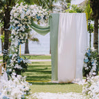 Square Wedding Arch Backdrop Stand Gold Metal Arch 8FT x 8FT