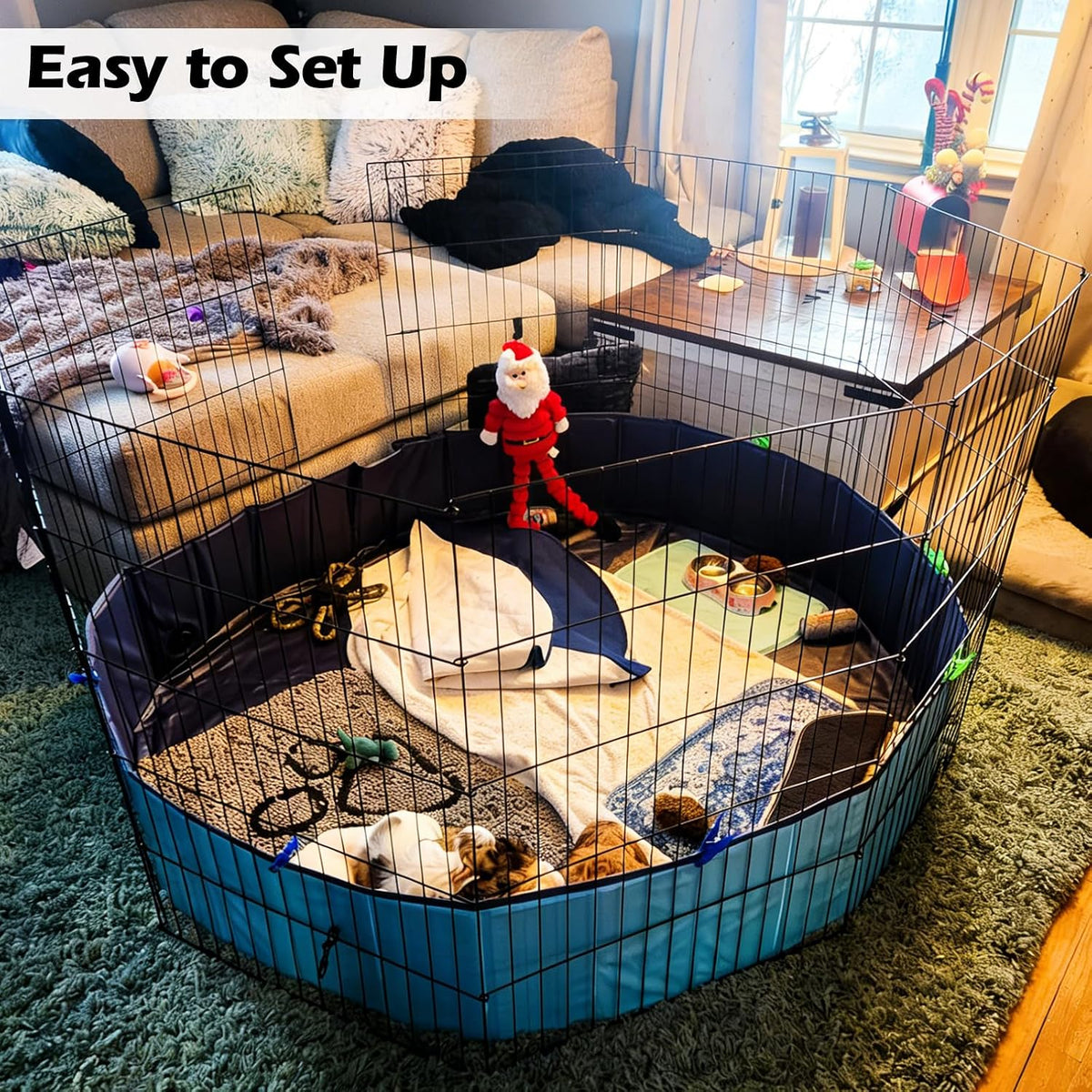 Foldable Whelping Box Dogs&Puppies, Easy Clean No Assembly Pool