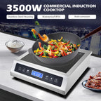 Commercial Induction Cooktop, Portable Electric Countertop Burner with Sensor Touch and LCD