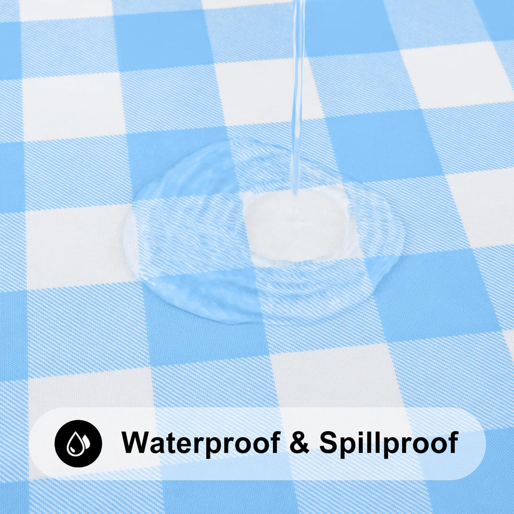 5 Foot Picnic Table Cloth, Flannel Backed Fitted Vinyl tablecloths