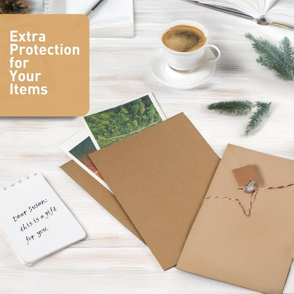 100 Pack 4x6 Inch Corrugated Cardboard Sheets, 1.8mm Thick Brown Kraft Cardboard Backing, Bulk Flat Cardboard Inserts