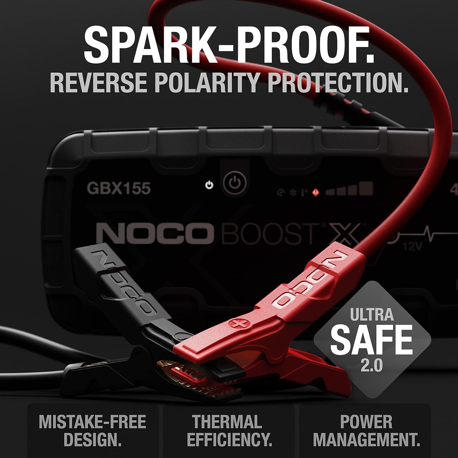 Boost X GBX155: 4250A UltraSafe Jump Starter – 12V Lithium Battery Booster Pack, Portable Jump Box, Power Bank &