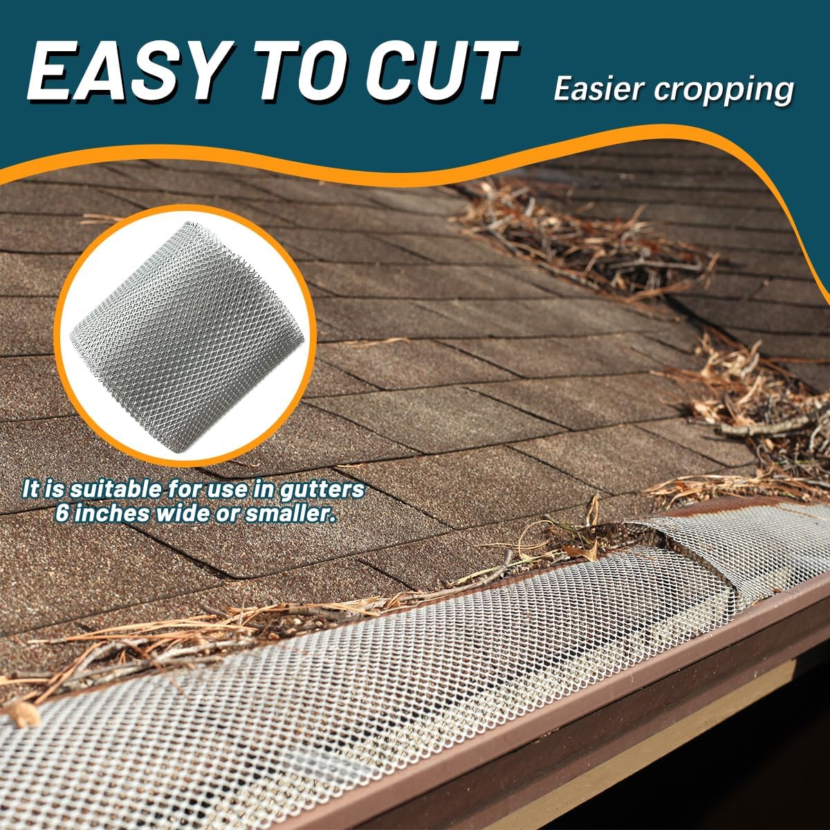 Aluminum Gutter Protection Gutter Covers Gutter Screen DIY Aluminum Leaf Filter Gutter Protection Rainwater Gutter