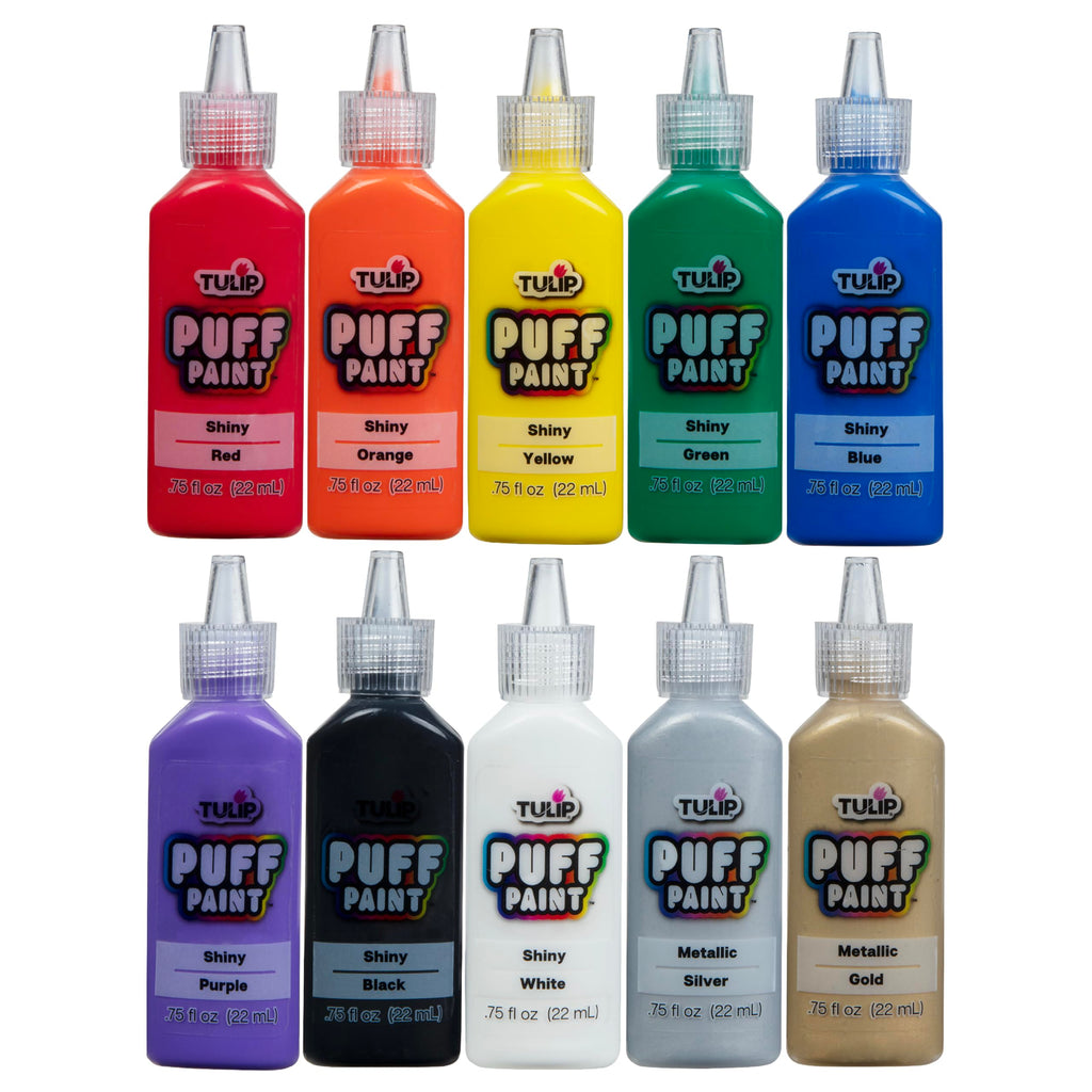 Puff Paint, Dimensional Fabric Paint, 0.75 oz, 10 Pack