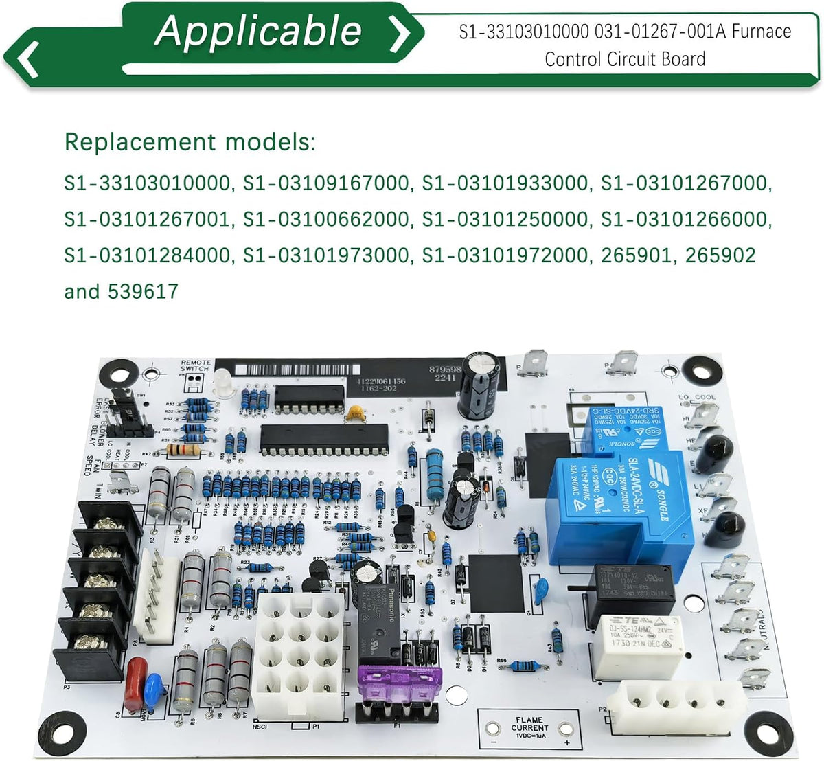 S1-33103010000 Furnace Control Board for York Luxaire Coleman 50A56-242