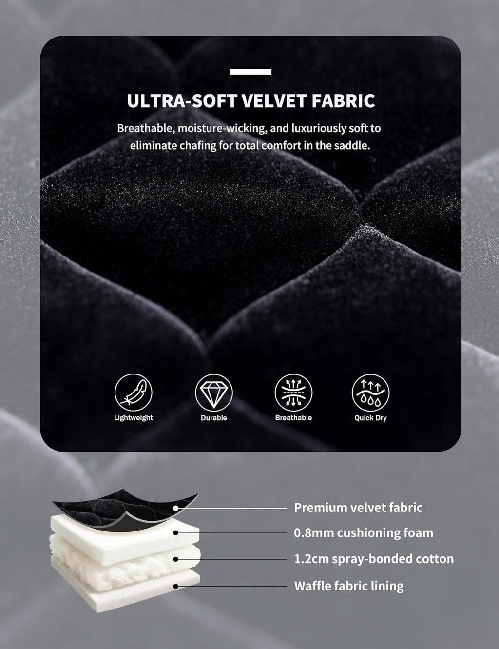 Close Contact Horse Saddle Pad for Jumping, w/Velvet Hue