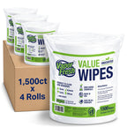 Value Wipes For Gym Equipment, 1500 Count, 4 Rolls