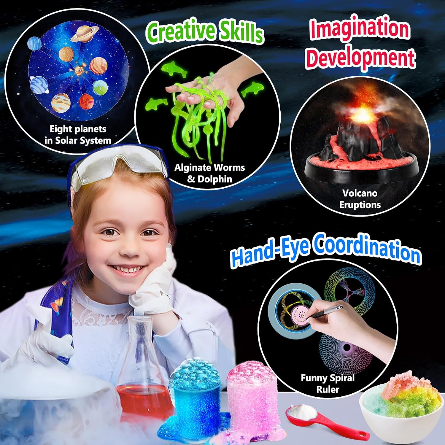 250+ Science Experiments Kits for Kids, Chemistry Set | Volcano Scientist Kit, Boys Girls Toys Birthday Gifts Ideas