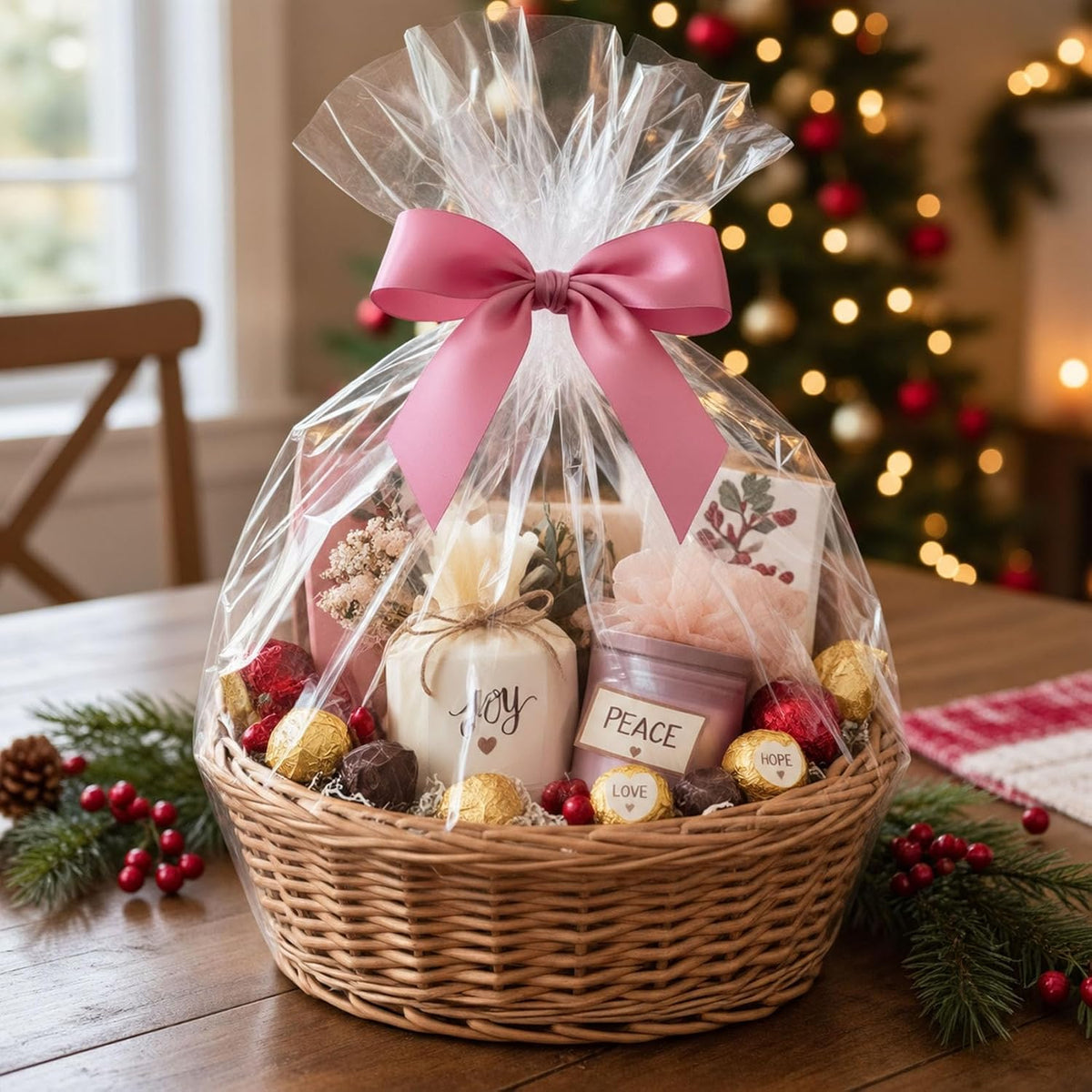 Cellophane Bags for Gift Baskets 16x24 Inches 20Pcs