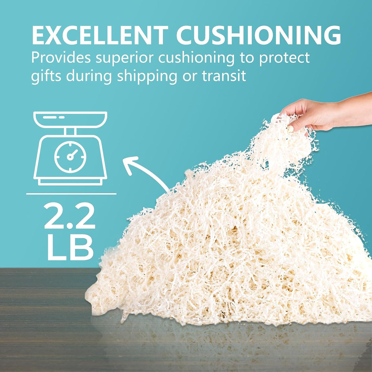 2.2 LB High - Capacity White Crinkle Paper Filler - Premium