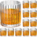 12 Pack Rocks Glasses, 10 oz Old Fashioned Tumblers,Vintage Ribbed