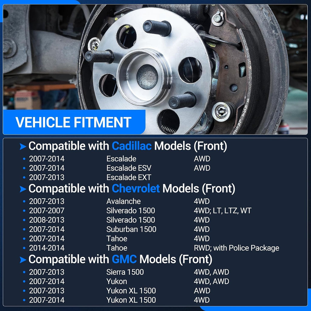 Autoround 515096 4WD Front Wheel Hub Assembly Fit 2007-2014 Chevy Tahoe