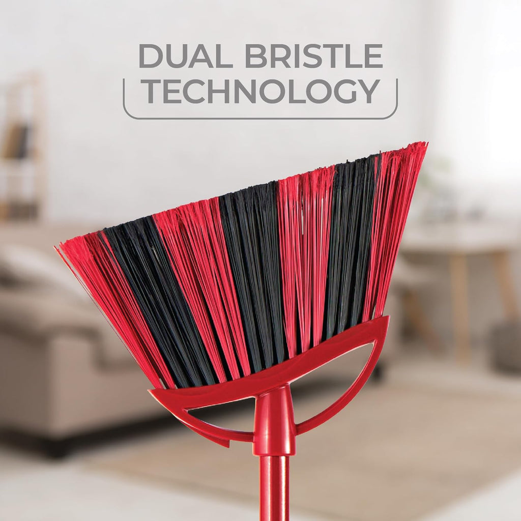O-Cedar One Sweep Broom & Step-On Dustpan Set | Patented Wave Bristles Remove Over 99% of Dirt in One Pass |
