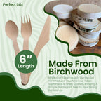 Wooden Cutlery Kit. Pack of 200