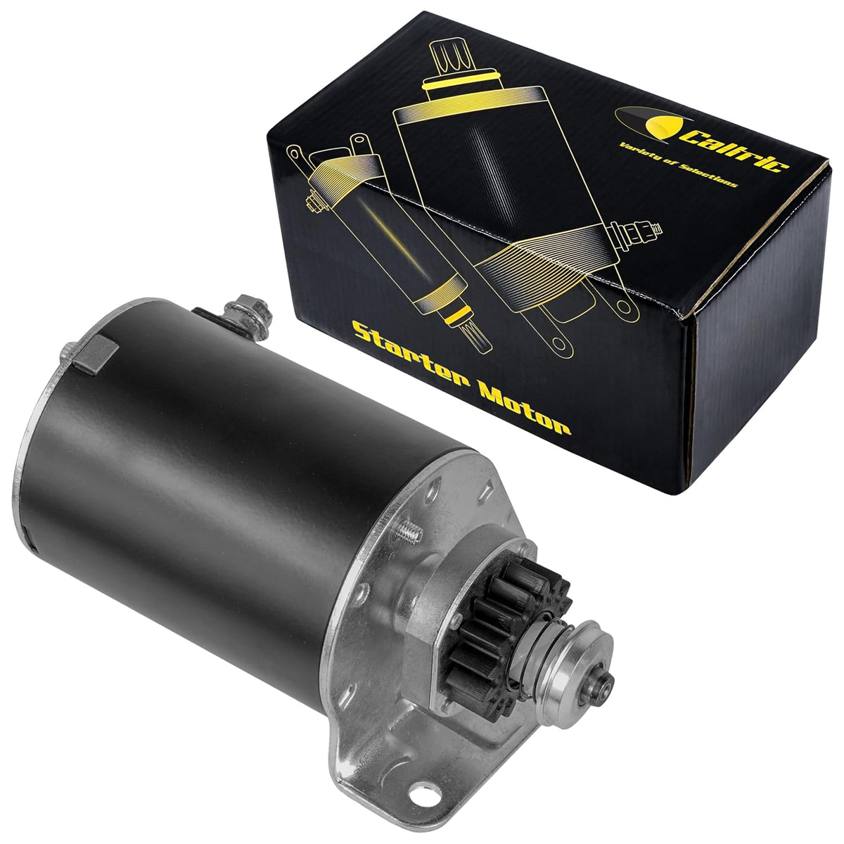 Caltric Starter Compatible with John Deere 22 22Hp All L118 La135Se La145 La155 B&S / 16 Teeth Improved Steel Gear