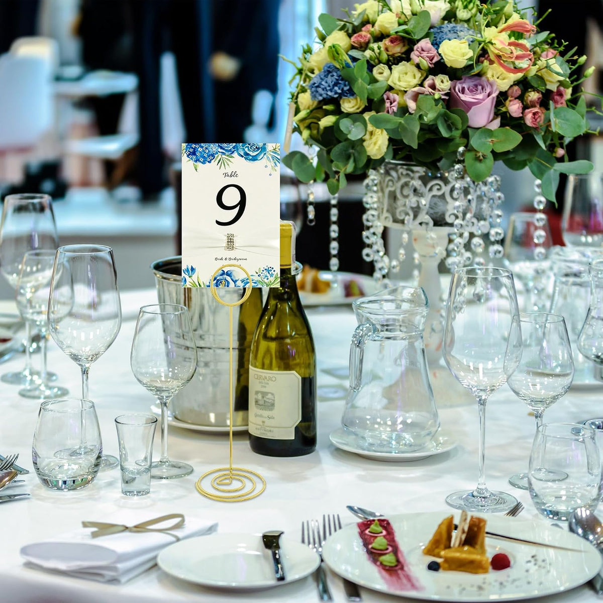 8.75 Inches Table Number Holders, 12 Pack Table Numbers Stands Place Card Holder for Wedding Party Graduation