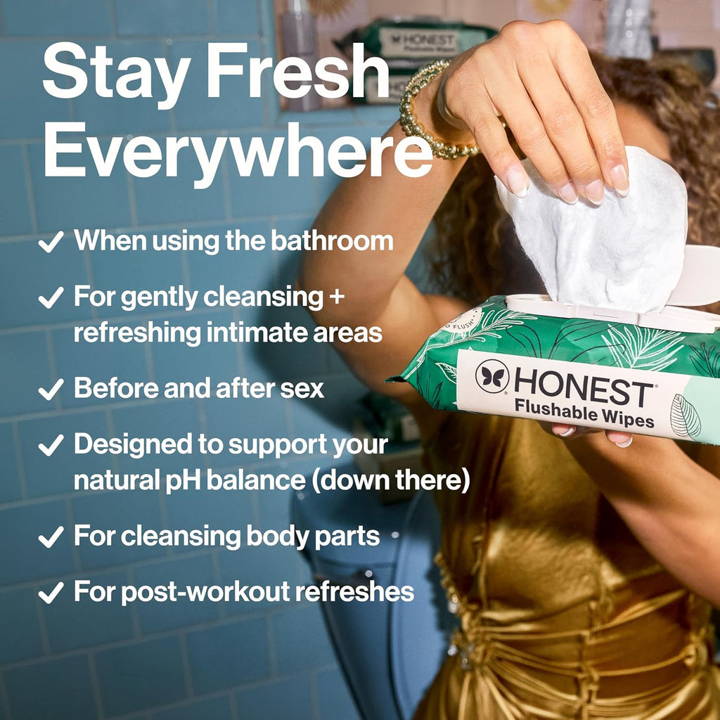 Flushable Wipes, Hypoallergenic, Tropical Leaves, 336ct