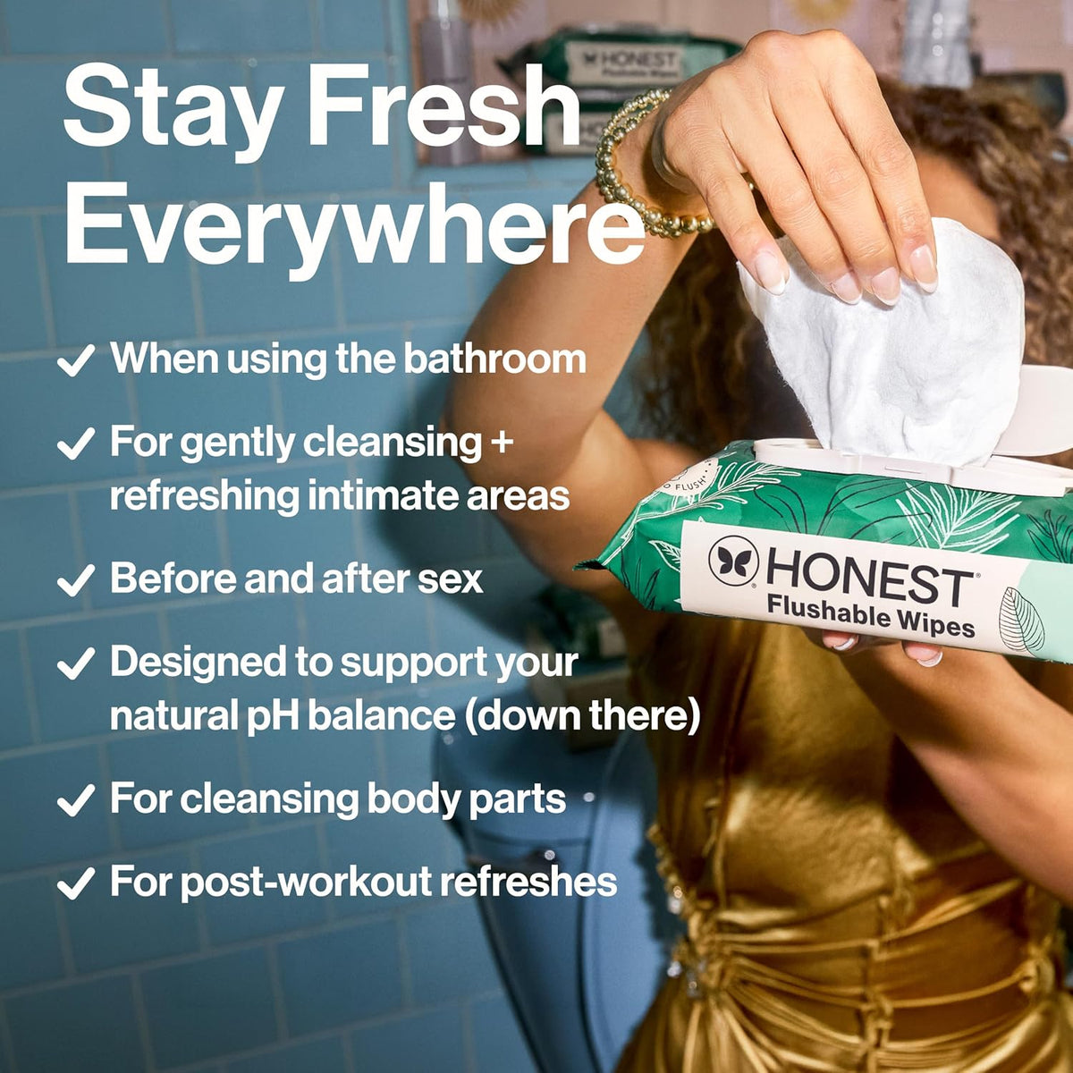 Flushable Wipes, Hypoallergenic, Tropical Leaves, 336ct