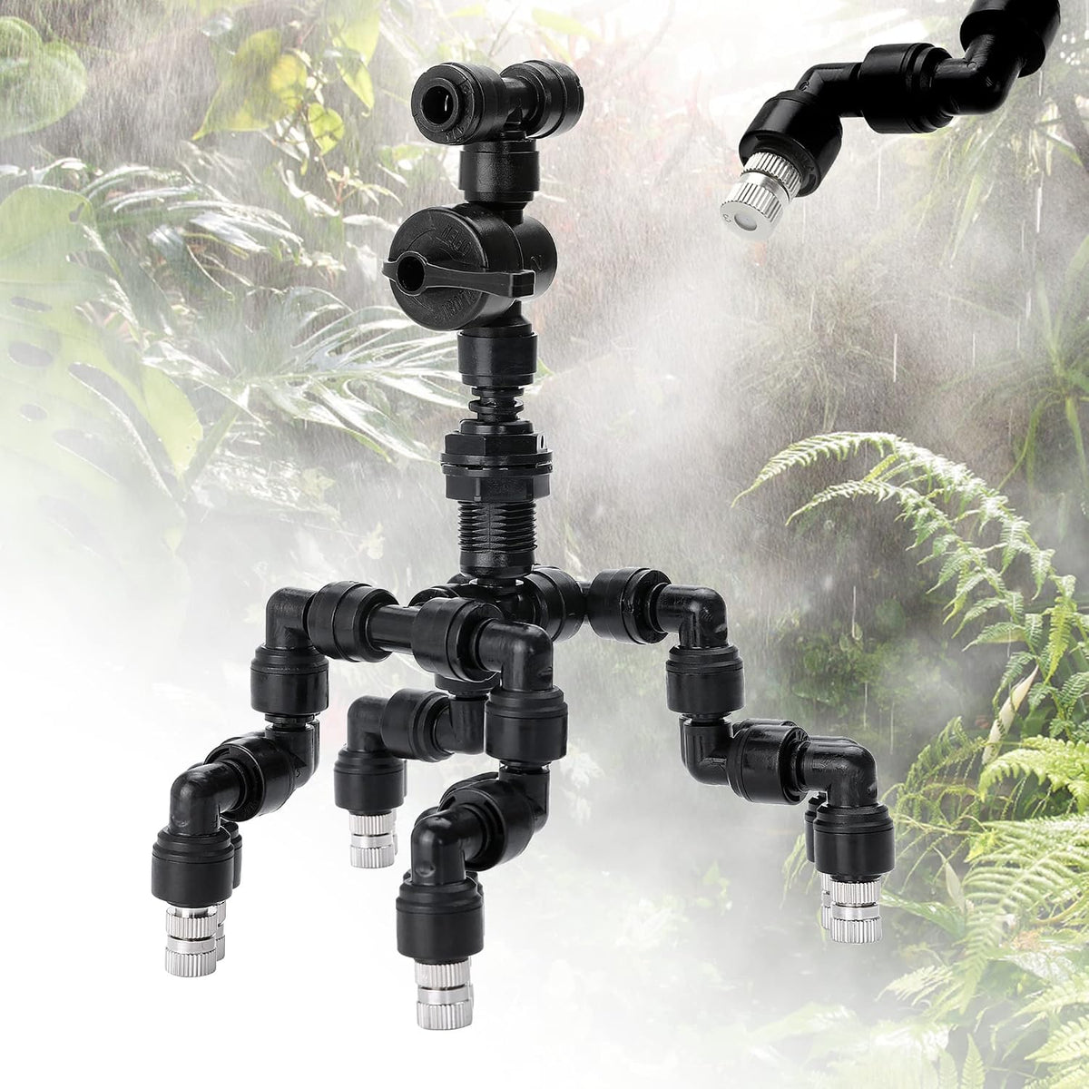 4 Pcs Reptile Mister Nozzle Terrarium Reptile Fogger with Valve