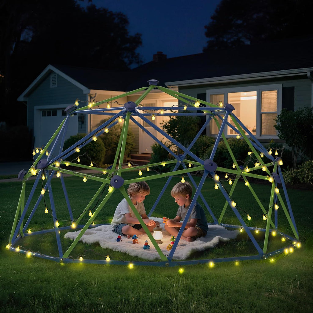 Climbing Dome, 10FT Dome Climber with Canopy Monkey Bars for Kids 3 to 10 Outdoor Play Equipment, Supports up to