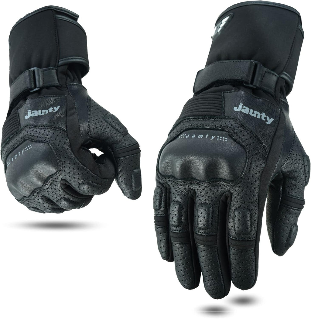 Motorcycle Gloves, Summer Leather Touchscreen Racing Gloves, Black, Unisex Adults, Motorcycle Enthusiasts Adults