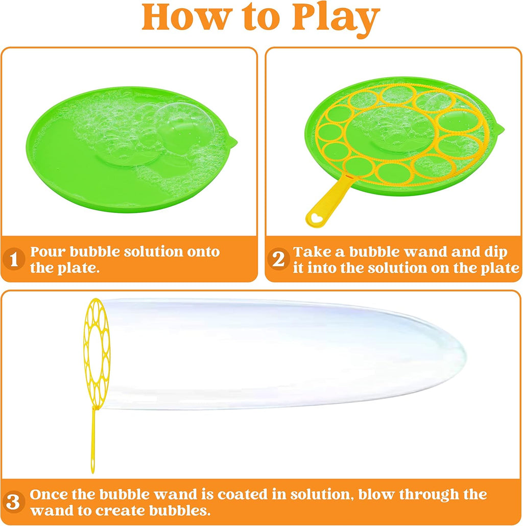 Big Bubble Wands Set Bulk for Kids Summer Outdoor Toy Game Activity Party Favors, 18 Pcs Giant Bubble Maker with