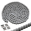 #50 Roller Chain, 10 Feet Carbon Steel Chain with 4 Free Connecting Links