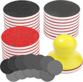 32PCS Sanding Sponge Set，3 Inch Hook & Loop Sanding Sponge Discs Kit, 180–3000 Grit Wet Dry Sanding Pads with 3" Hand