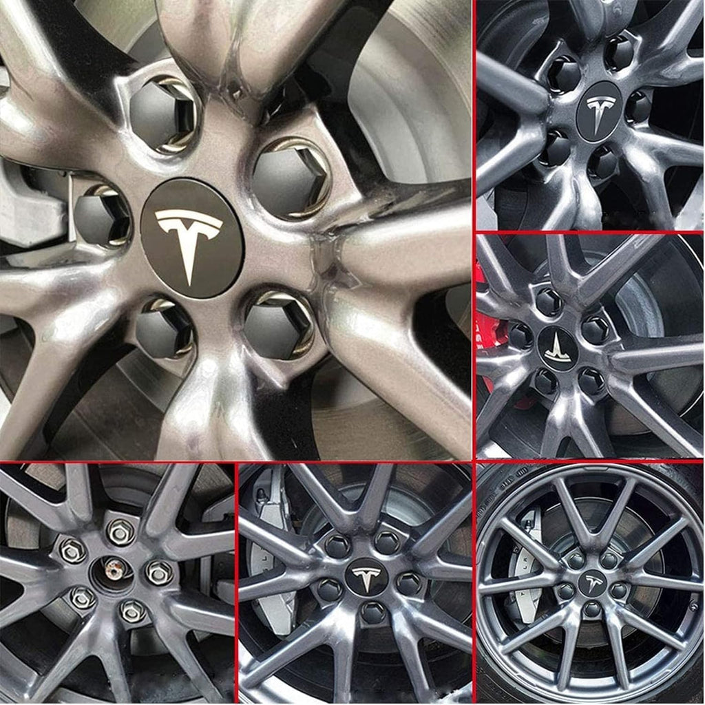 for Tesla Model 3 Y S X Wheel Hub Caps Center Cover Silver Matte (4PCS) Modification Hubcaps for Tesla Accessories