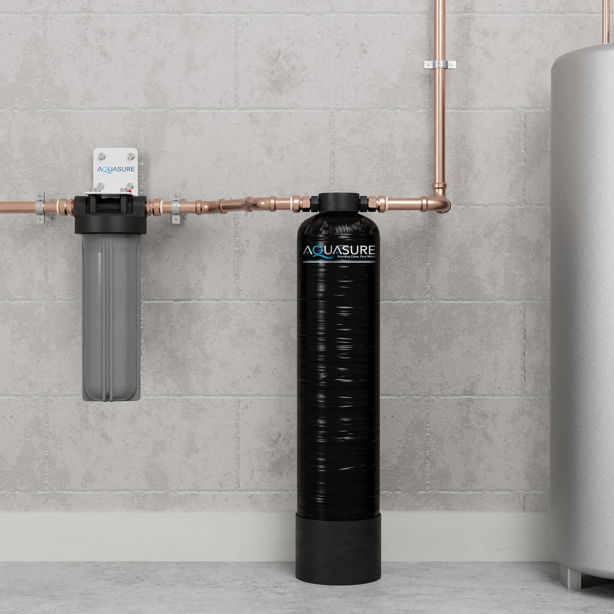 Serene Lite Whole House Salt-Free Water Conditioning Descaler System with Triple Purpose Pre-Treatment Filter