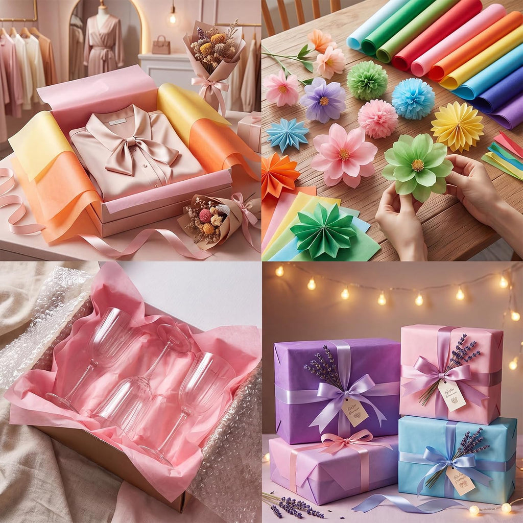 360 Sheets Colored Tissue Paper for Gift Bags & Crafts 20 X 28 Inch