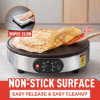 16-Inch Electric Saj Maker, 1600W Flatbread & Tortilla Griddle