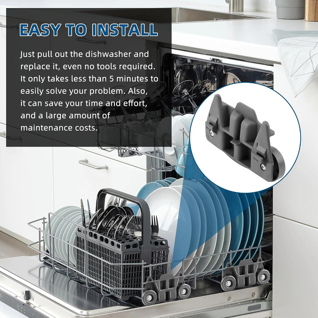 W10195416 Dishwasher Wheels Lower Rack Fit for Ken-more Whirl-pool