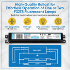 ICN4P32N, 120-277V, 50-60Hz Input Frequency, Solid Wire Type, Instant Start Centium Electronic Fluorescent Ballast