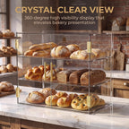 3 Tiers Countertop Bakery Display Case
