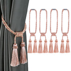 Magnetic Curtain Tiebacks Handmade Tassel Drapery Holdback,4P