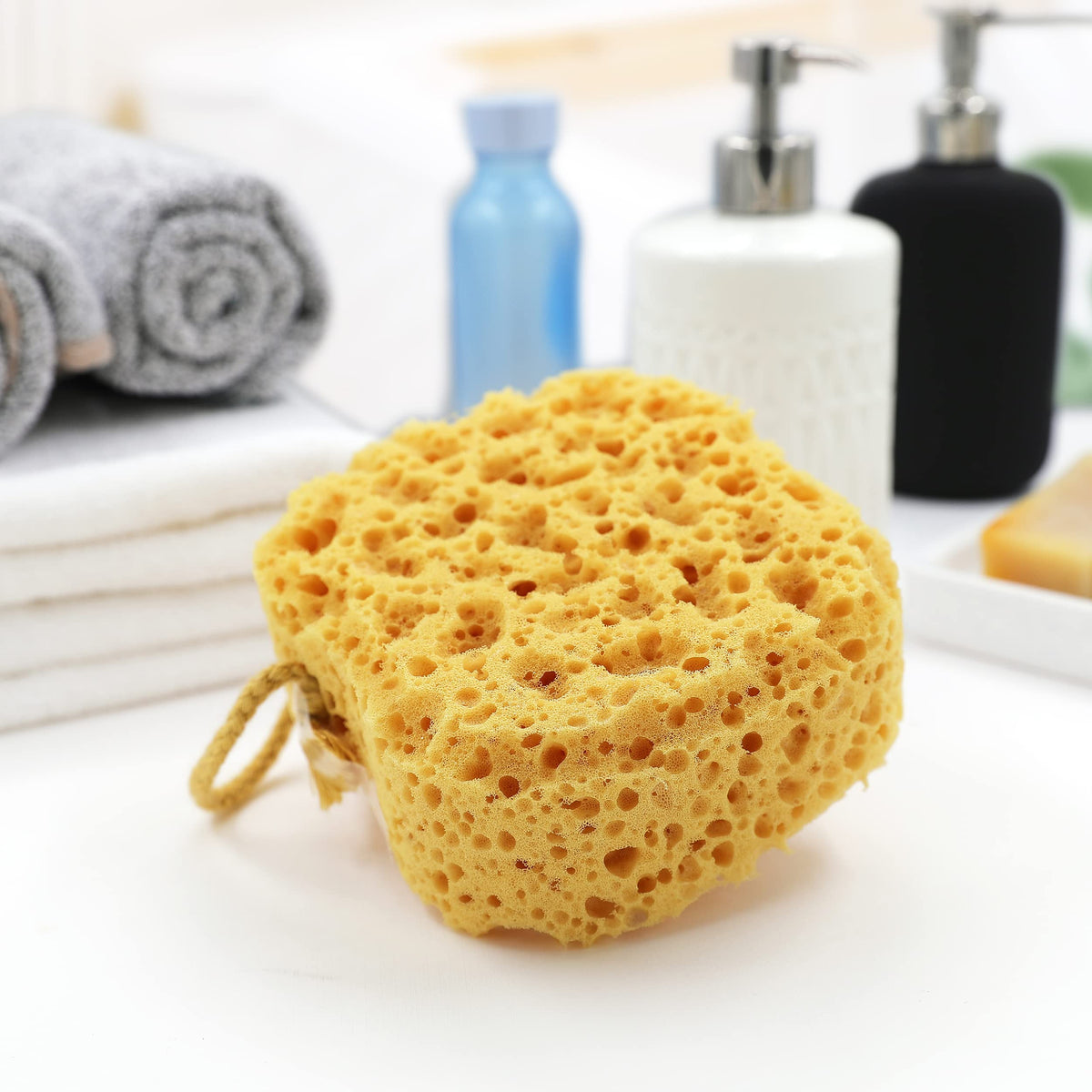 Bath Sponge, Foam Loofah, Shower Sponge for Body, Square, 2 Pack