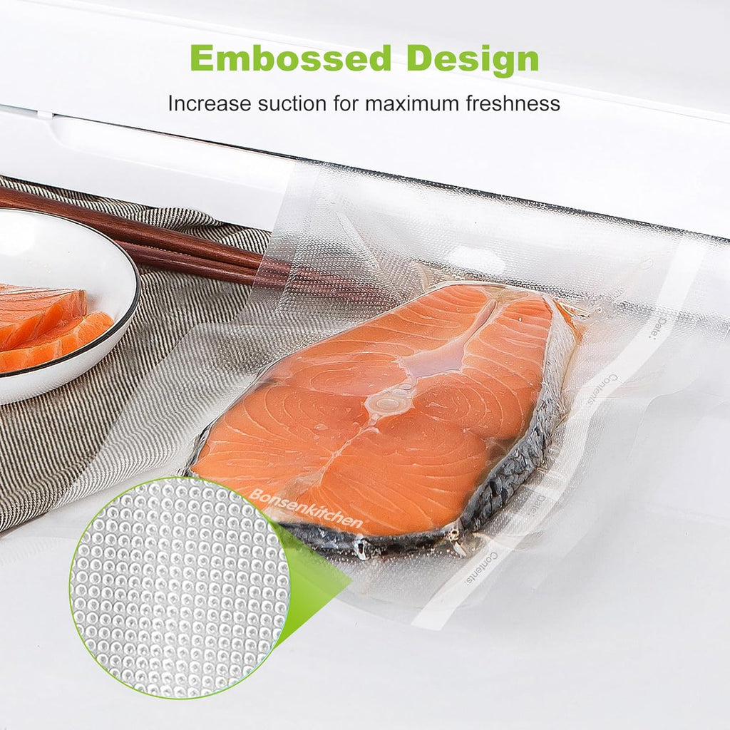 Vacuum Sealer Bags, 8" x 50' Rolls 2 pack for Food Storage