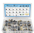 72PCS Carbon Brushes Set, 18 Sizes for Power Tools & Drills